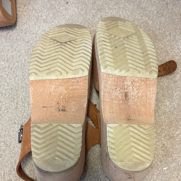 Leather Clog Sandals with Buckle - Picture 4 of 4